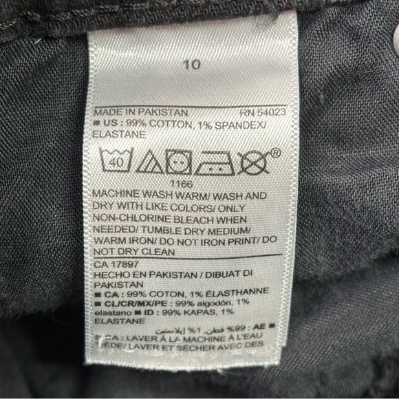 Old Navy Sky-Hi Straight Extra High Rise Jeans Size 10 Black Jack 28-29” Waist - Picture 6 of 12